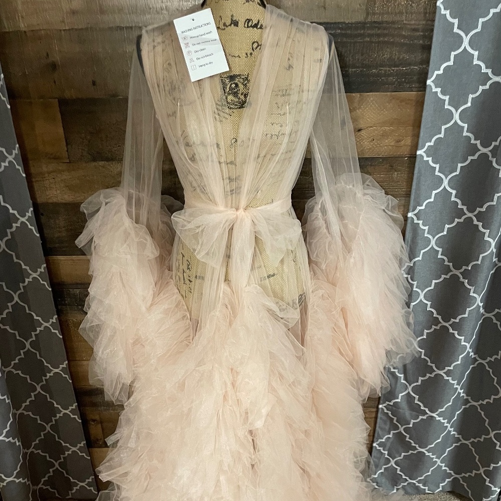Blush Colored Woman’s Robe Dress